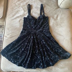 A&F black velvet dress